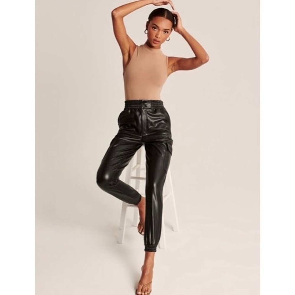 Abercrombie Leather Cargo Joggers